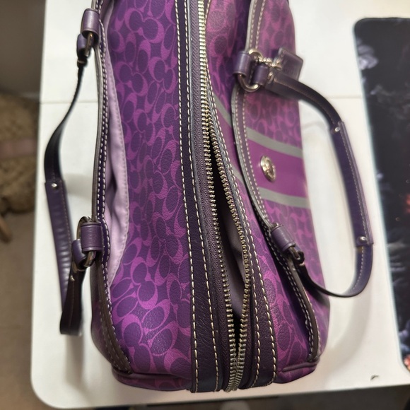 Coach Purple and Gray Women's Bag - Picture 2 of 7